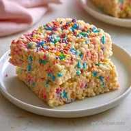Birthday Cake Rice Krispie Treat Recipe in 15 Minutes