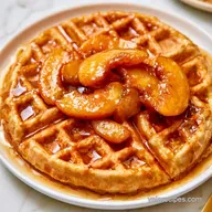 Peach Waffles in 25 Minutes