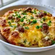 Easy Biscuit Breakfast Casserole for 12