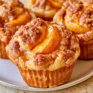 Peach Cobbler Muffins in 40 Minutes