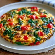 Roasted Red Pepper Egg Bake: Silky and Savory