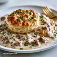 Sausage Gravy Biscuit Bake in 40 Minutes
