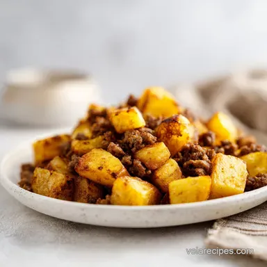 Beef Potato Skillet: One-Pot and Crispy Recipe Card