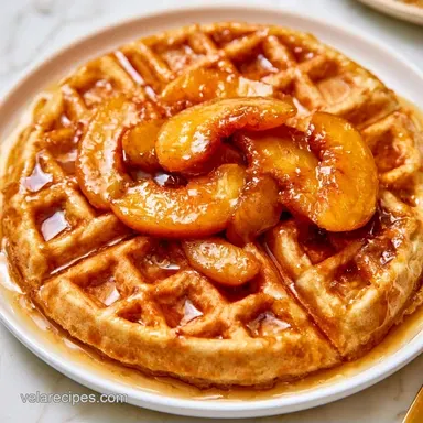 Peach Waffles in 25 Minutes