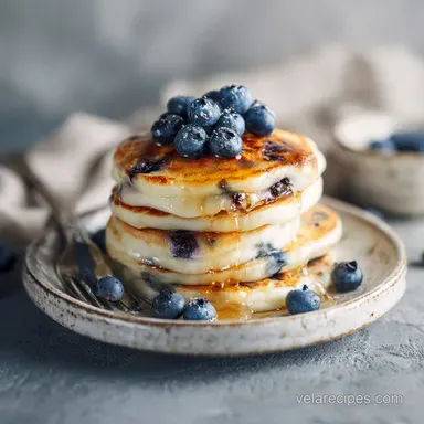 Easy Fluffy Blueberry Pancakes in 30 Minutes Recipe Card