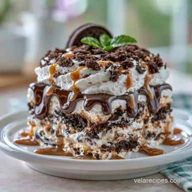 Ice Cream Sandwich Dessert for 12 Recipe Card