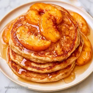 Easy Peach Pancakes in 25 Minutes Recipe Card