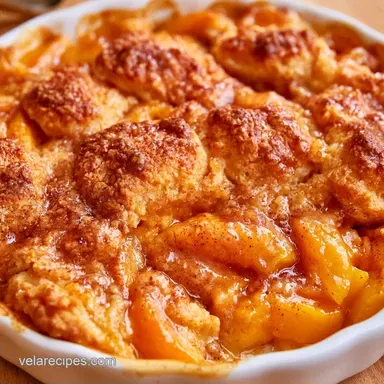 Peach Cobbler with Brown Sugar