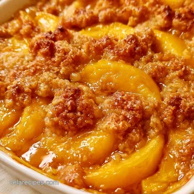 Peach Crisp with Almond Flour Recipe Card