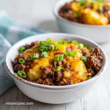 Hobo Casserole Ground Beef Recipe: Comforting Baked Dinner Recipe Card