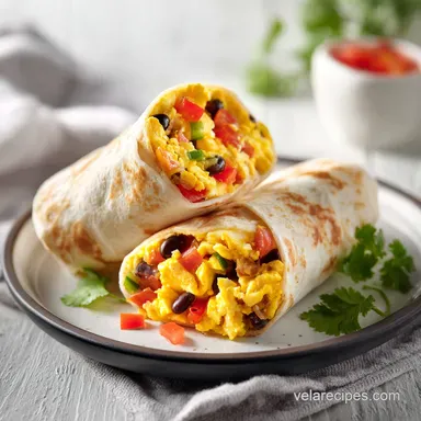 Make Ahead Breakfast Burritos with Sausage and Peppers (55 Min) Recipe Card