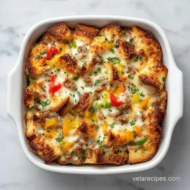 Make Ahead Sausage Egg Bake for 8