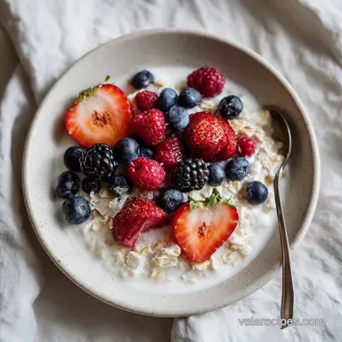 Overnight Oats with Yogurt: Creamy Breakfast for 1 Serving Recipe Card