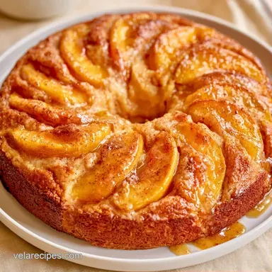 Peach Breakfast Cake with Greek Yogurt Recipe Card