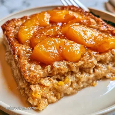 Peach Cobbler Baked Oatmeal Meal Prep