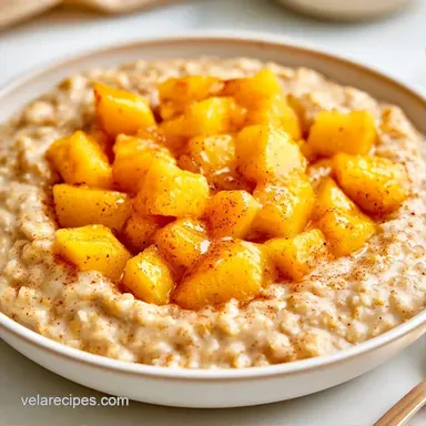 Peach Overnight Oats for Meal Prep Recipe Card