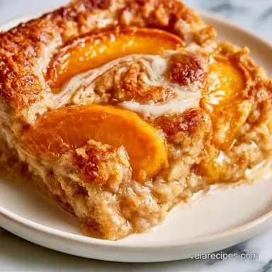 Peaches And Cream Baked Oatmeal for 6 Recipe Card