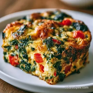 Roasted Red Pepper Egg Bake for 4 Recipe Card
