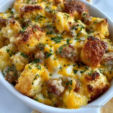 Make-Ahead Sausage and Bread Casserole