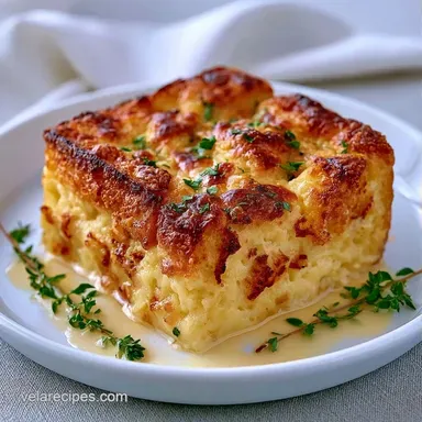 Savory Bread Pudding Breakfast for 6 Recipe Card