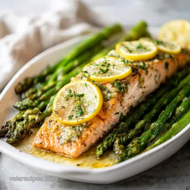 Simple Baked Salmon and Asparagus in 22 Minutes Recipe Card