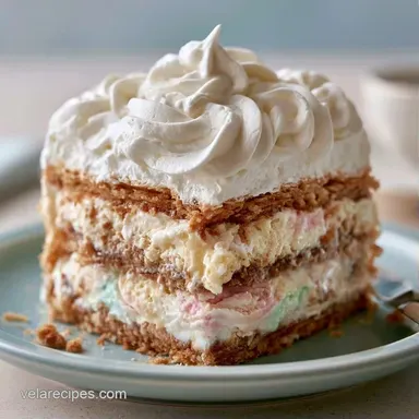Whipped Cream Ice Cream Cake for 10 Recipe Card