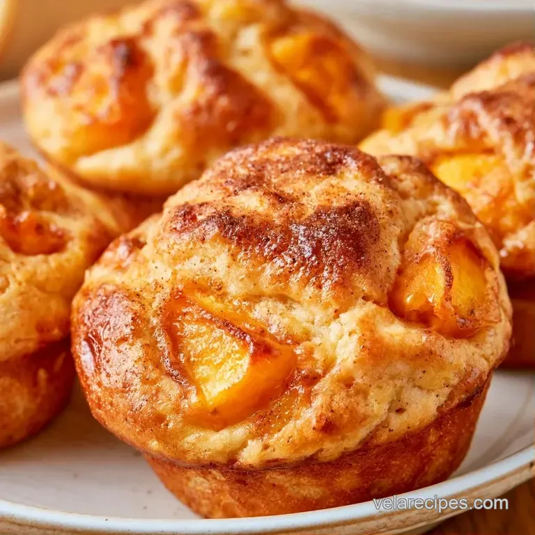 A warm, golden muffin on a white ceramic plate, topped with a melting pat of butter and a fresh mint leaf.