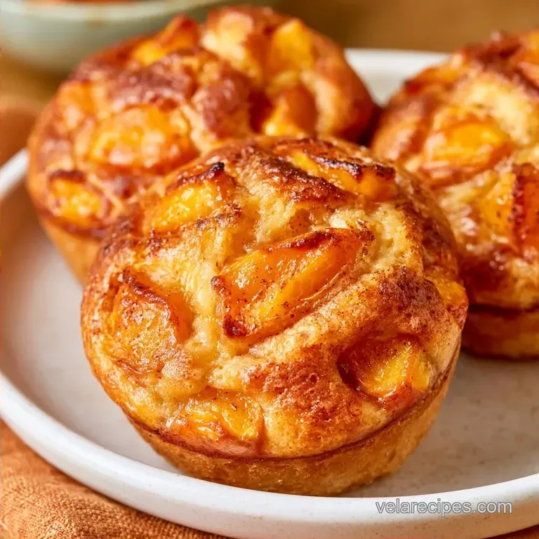 Bakery-Style Peach Muffins: Tender Crumb