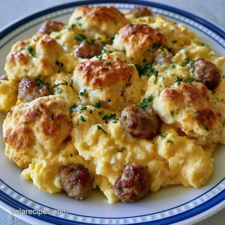 Canned Biscuit Egg Casserole with Sausage