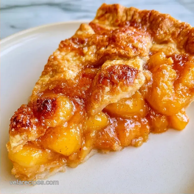 Brown Sugar Peach Pie with a Mahogany Crust