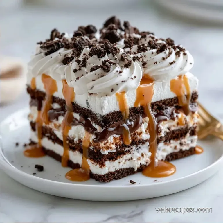 Cool Whip Ice Cream Sandwich Cake with Oreo Cookies