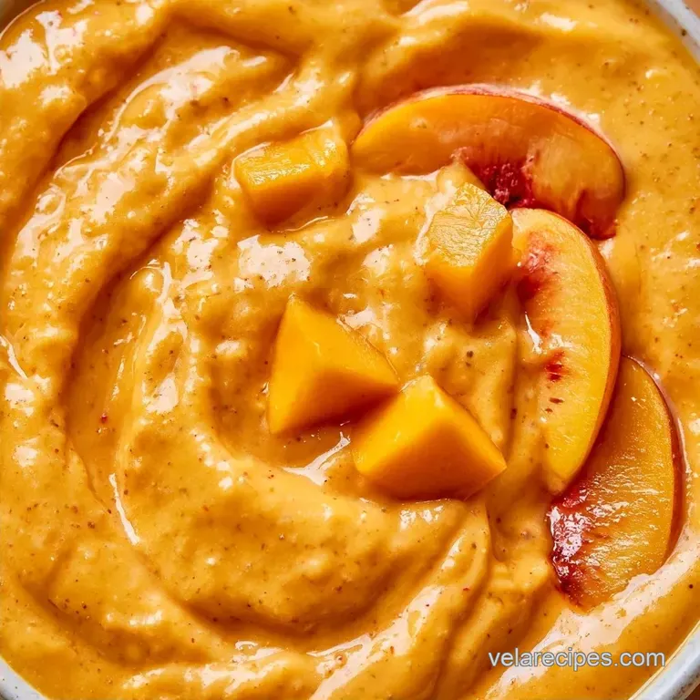 Creamy Tropical Peach Mango Smoothie