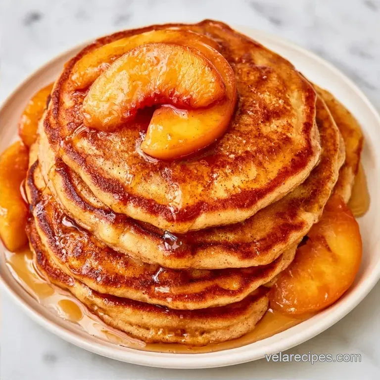 Easy Peach Pancakes in 25 Minutes