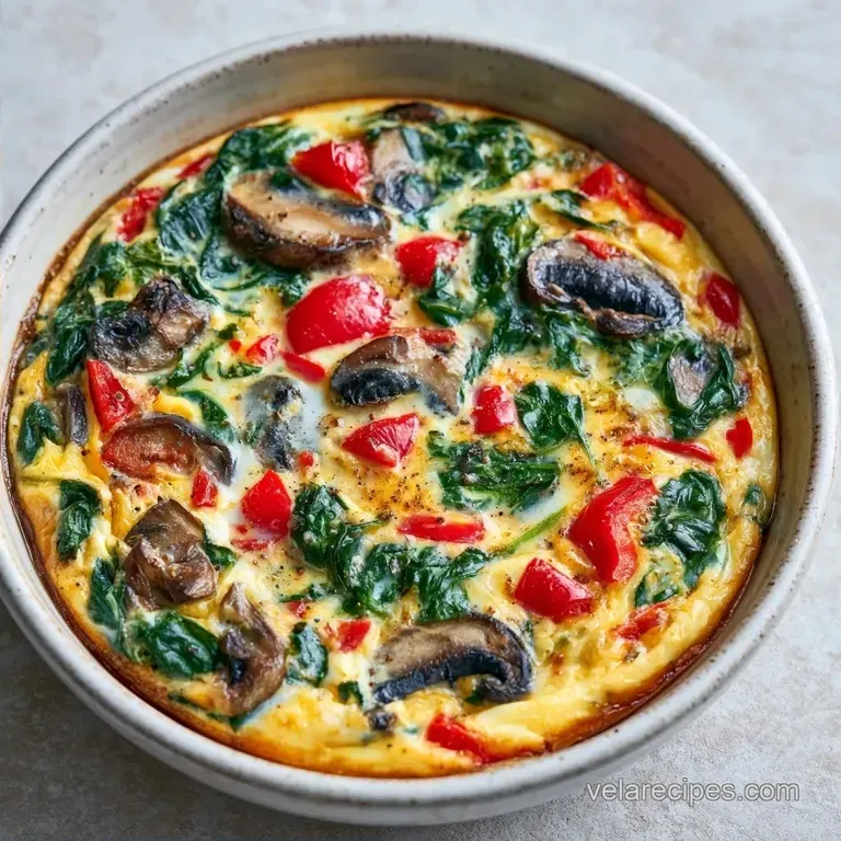 Healthy Garden Vegetable Egg Bake: Fluffy and Golden