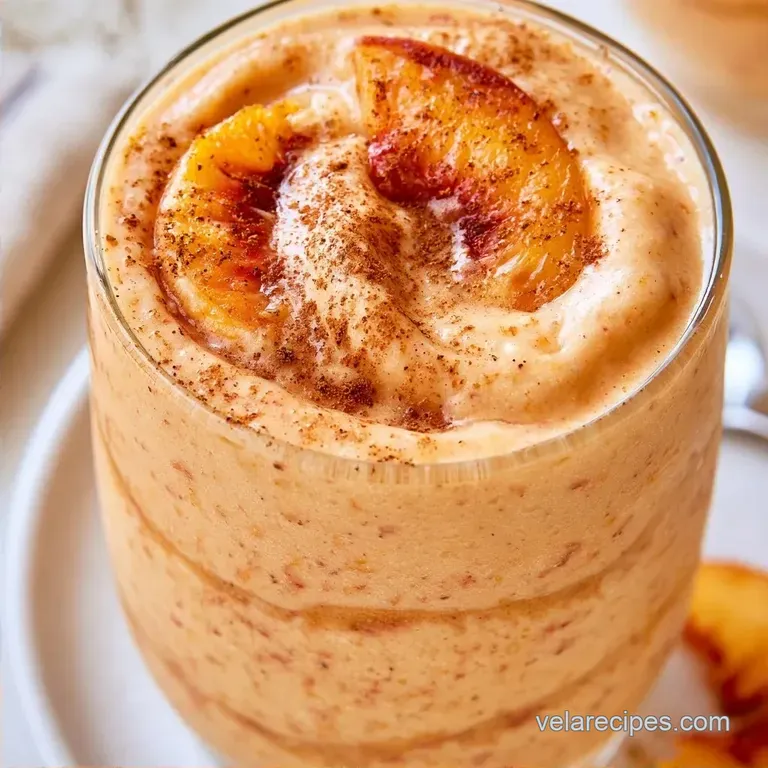High Protein Peach Smoothie with Greek Yogurt