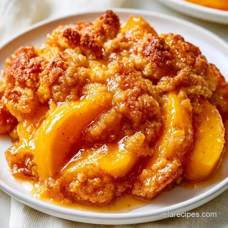 Southern Peach Cobbler with Maple Syrup