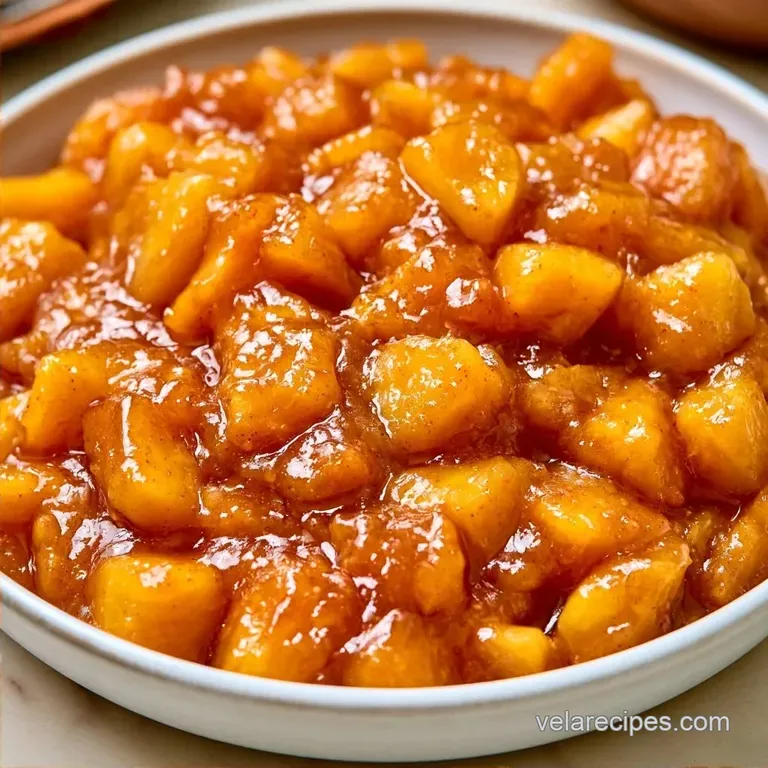 Peach Maple Syrup with Fresh Peaches