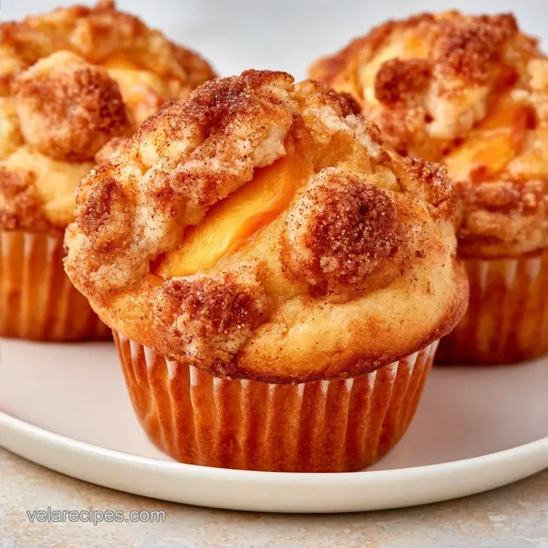 Old Fashioned Peach Streusel Muffins in 28 Minutes