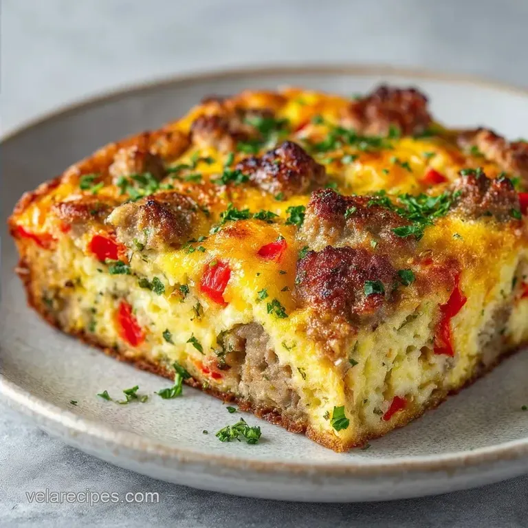 Sausage and Egg Bake: High-Protein and Savory