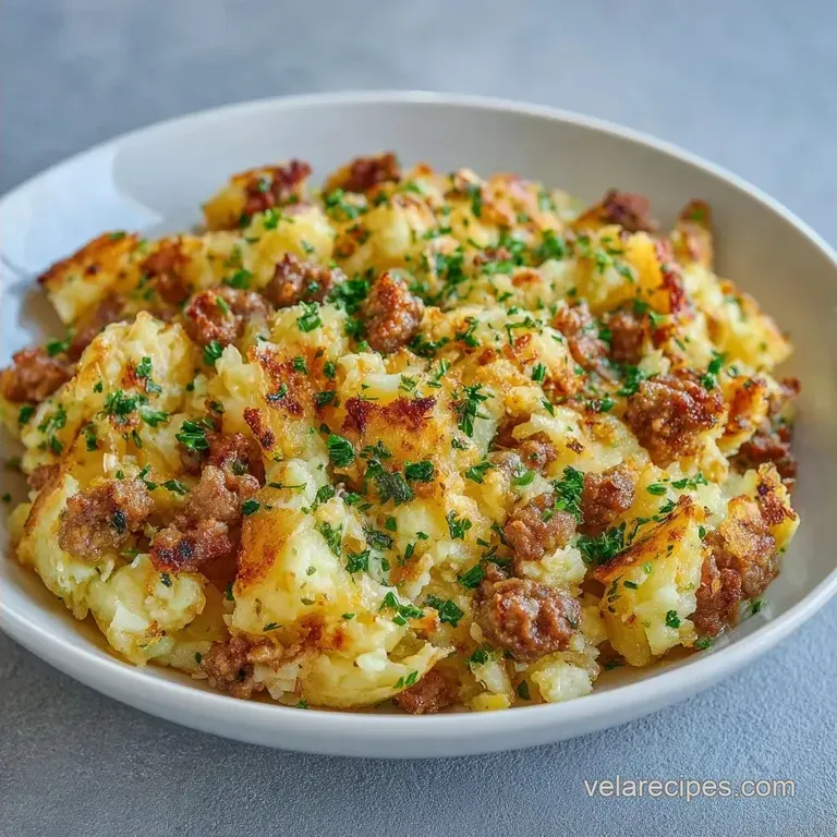 Sausage Hash Brown Breakfast Bake: Crispy and Hearty