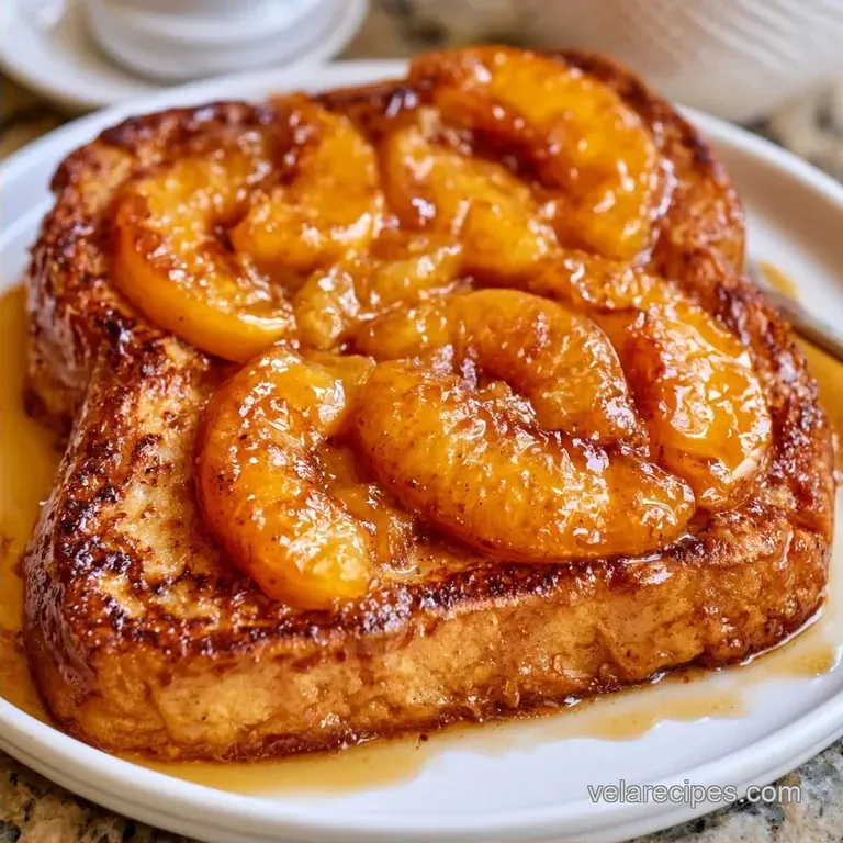 Southern Peach French Toast with Fresh Peaches
